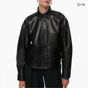 Aritzia Babaton Pelli faux Leather shirt Jacket - L